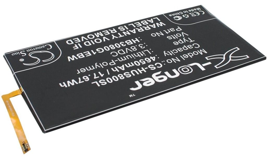 Akku für Huawei S8-303L Li-Pol 3,8 Volt 4650 mAh schwarz. Produktbild 