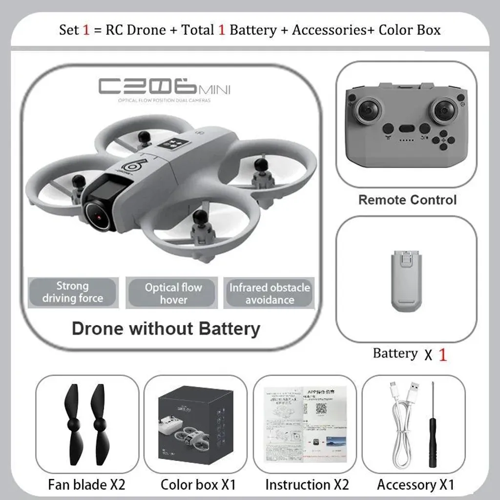 Drone anti-collision CZ06 avec caméra Wi-Fi pour un pilotage sans peur