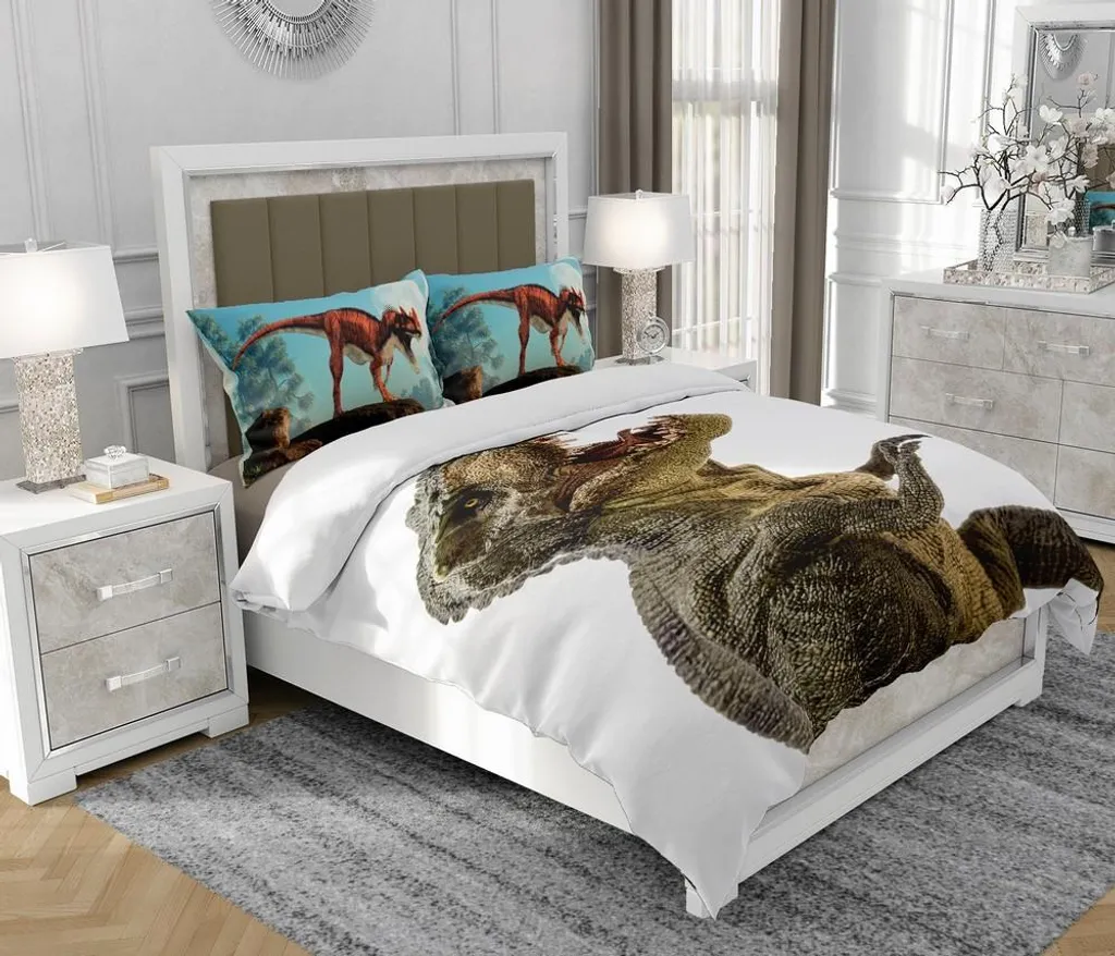 Set Letto Matrimoniale 200x220 cm SOVIO - Cotone 100% con Zip - 1