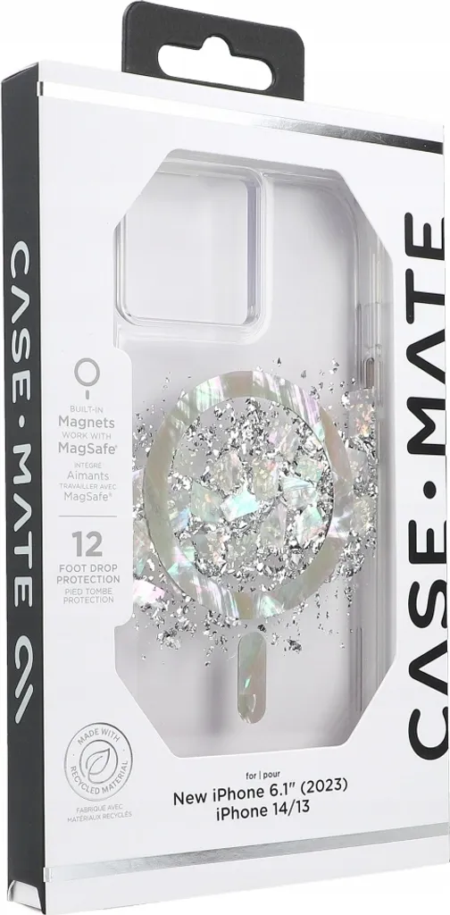 Étui de protection iPhone 15 MagSafe transparent avec motif nacre - 20