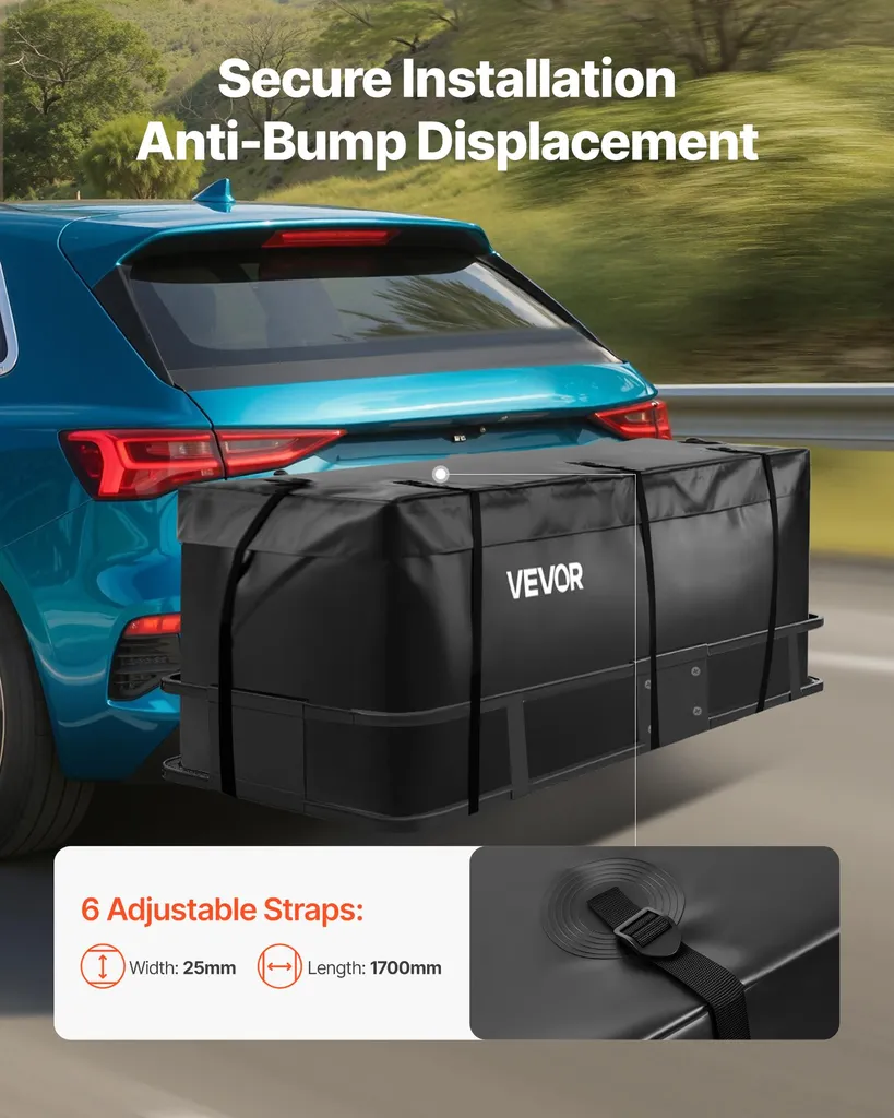 Sac de Transport Étanche pour Porte-bagages Arrière 566L PVC Renforcé