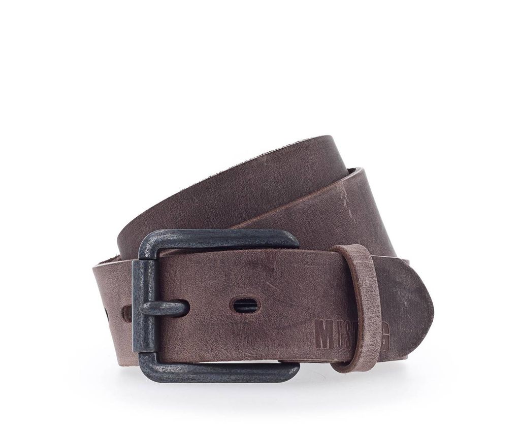 MUSTANG Herren Gürtel - Echtleder, Metall-Dornschließe, Produktbild 