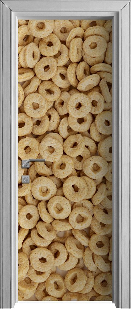 Tür Selbstklebende 70x210 cm Türfolie Türtapete Klebefolie - Hafer Müsli Frühstück