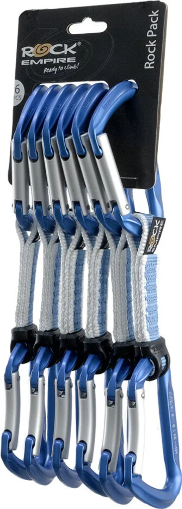 Dégaines d'Escalade Rock Empire Pack Racer P16 Bleu pour Falaise