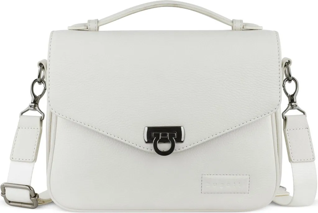 Petit sac à main Bugatti Elsa Classic blanc avec sangle ajustable ajustable
