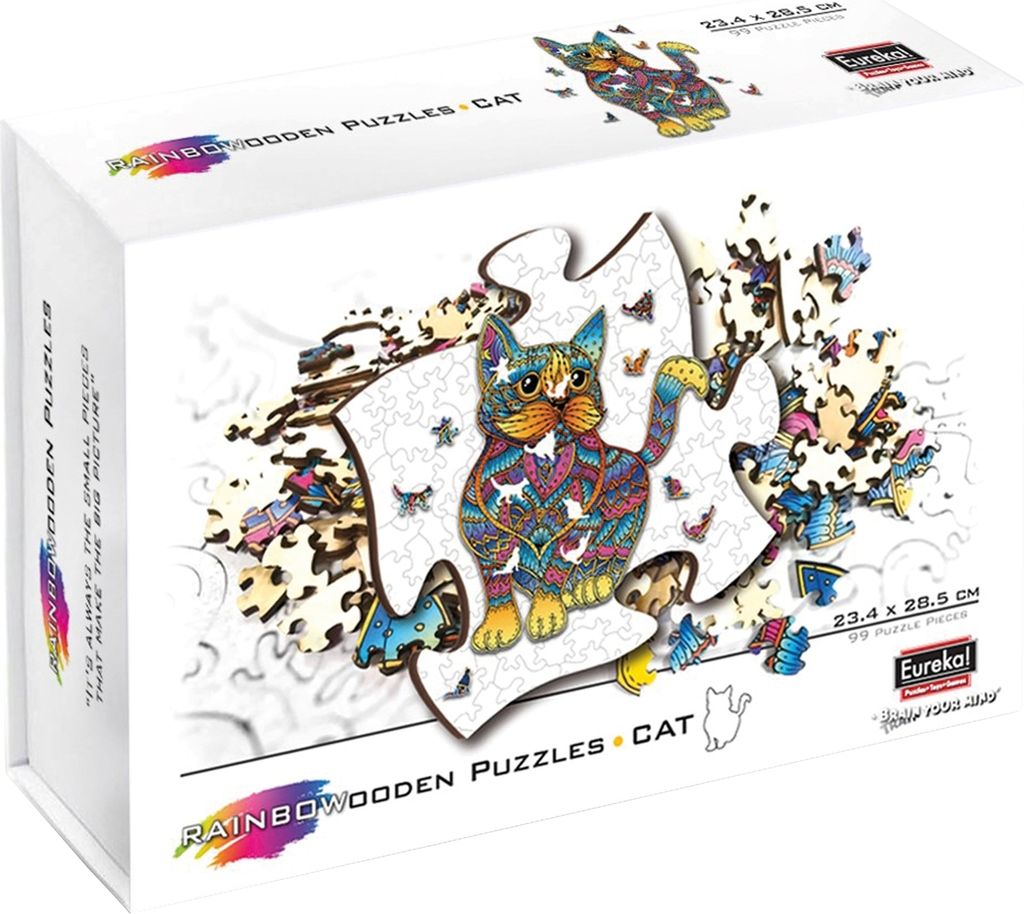 Eureka 2D RainboWooden Puzzle - Katze