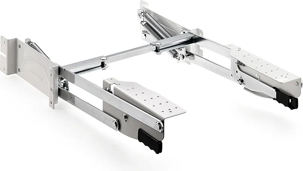 Mécanisme pivotant Naber 2 blanc pour plateau de table escamotable