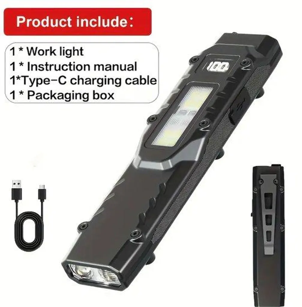 Mini-lampe de poche LED à 3 modes pour camping et randonnée nocturne