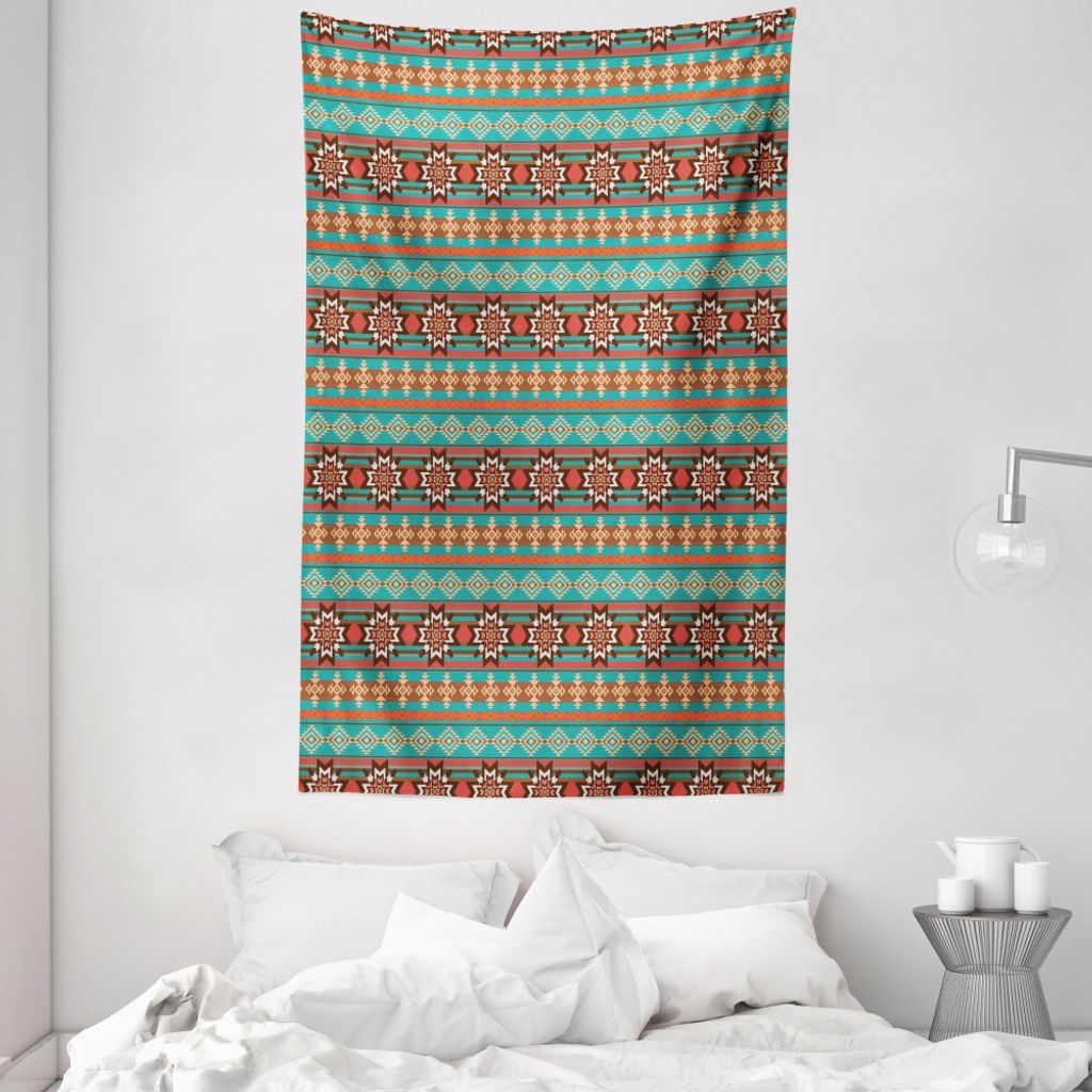 ABAKUHAUS Bunt Wandteppich und Tagesdecke, Anmeldung Motif aus Weiches Mikrofaser Stoff Waschbar ohne Verblassen Digitaldruck, 140 x 230 cm, Coral ...
