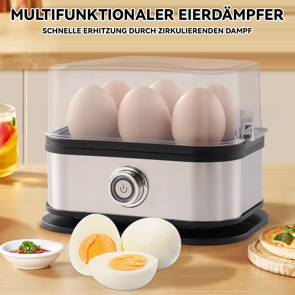 Eierkocher, Edelstahl Eierkocher, bis zu 6 Eier