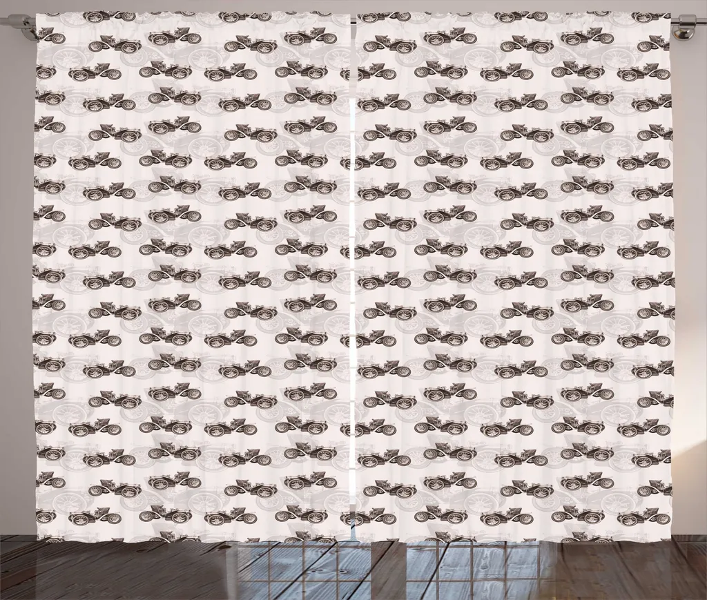 ABAKUHAUS Rideau Rustique Vintage Taupe Foncé 280x225 cm avec Crochets