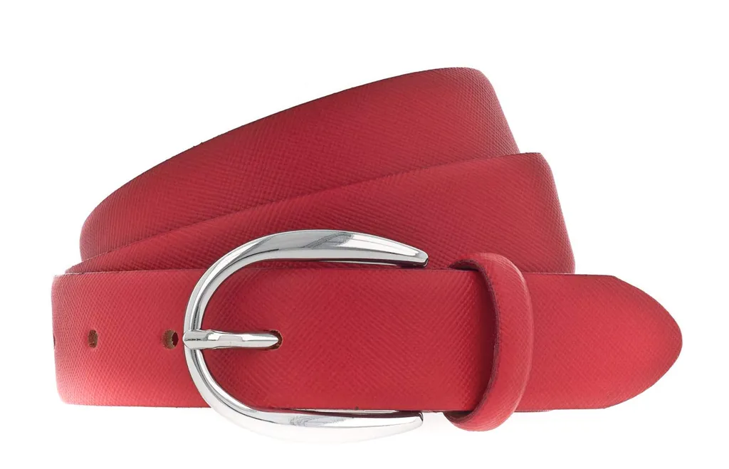 Vanzetti Pelle cintura Classics 30mm Cambered Leather Belt W80 Red rosso