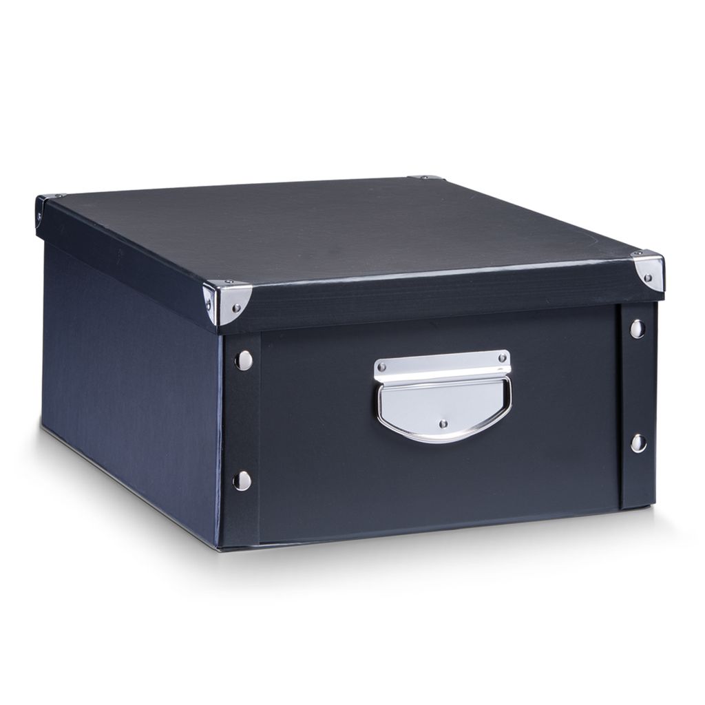 Zeller Aufbewahrungsbox, Pappe, schwarz 40x33x17 Produktbild 