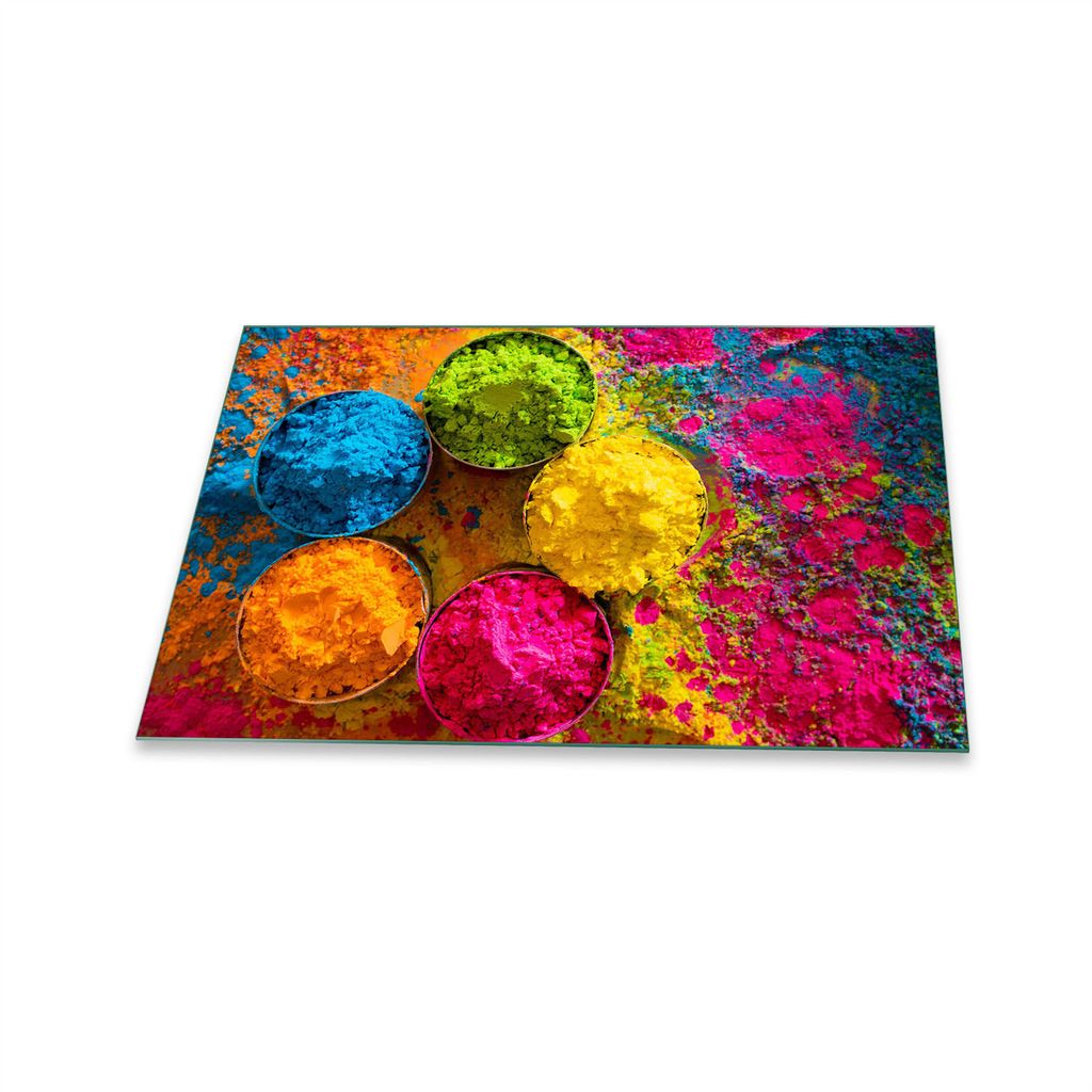 Herdabdeckplatte Glaskeramik 1 Teilig 80x52 Gewürze Bunt Abdeckung Glas Spritzschutz