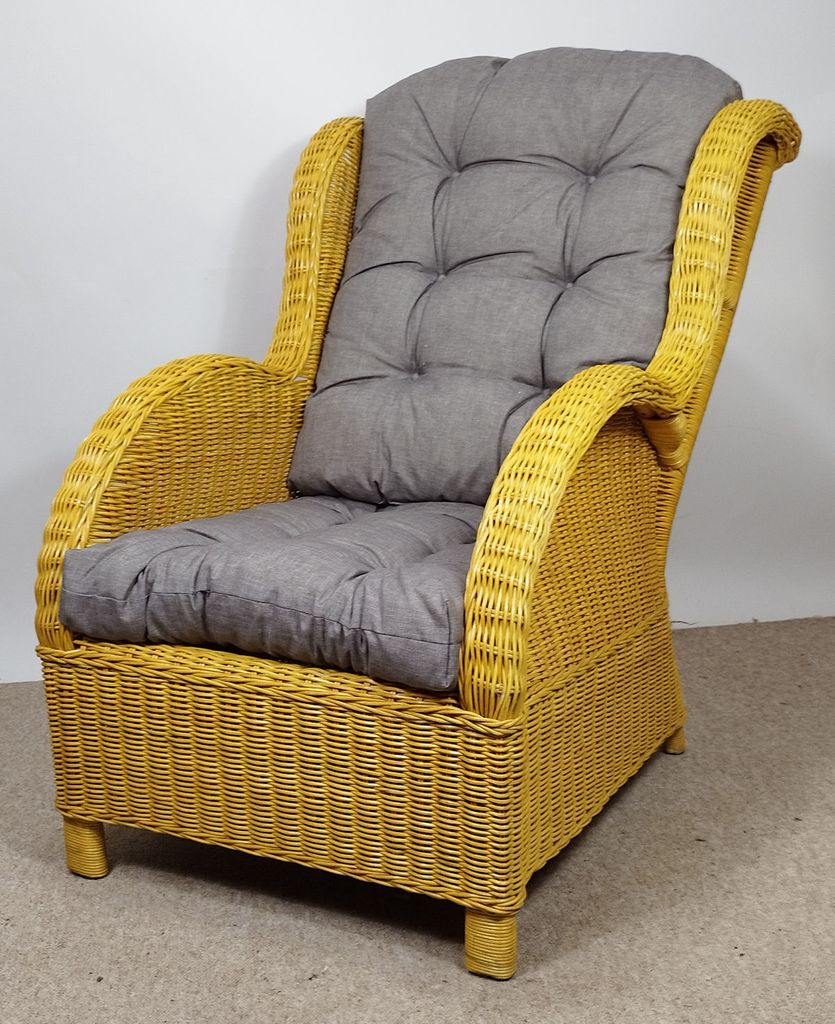 Rattan Ohrensessel, Rattansessel, Relaxsessel, Hochlehner Produktbild 