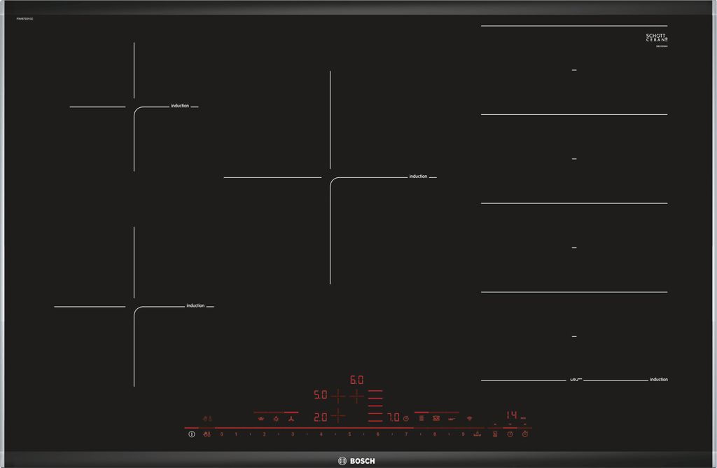 Bosch Serie 8 PXV875DV1E, Schwarz, Integriert, 82 cm, Produktbild 