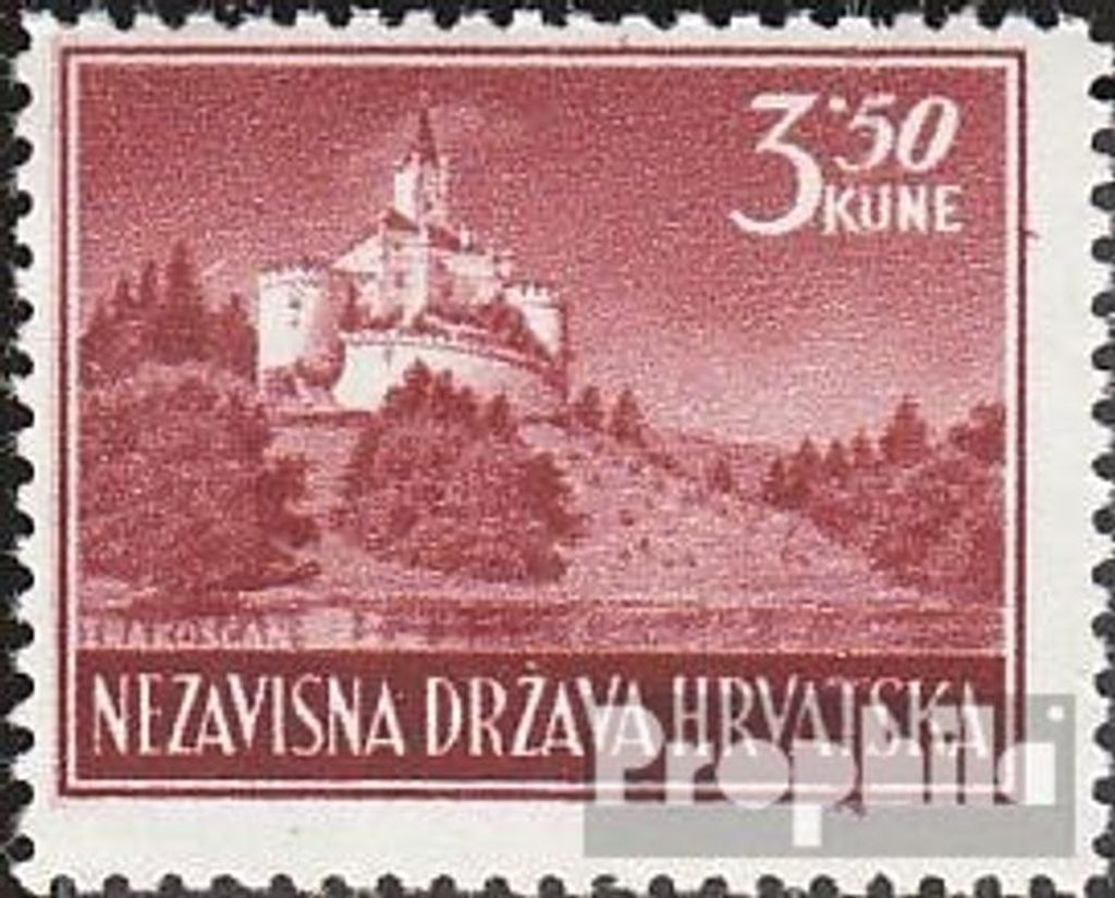 Briefmarken Kroatien 1944 Mi 98Cb (kompl.Ausg.) postfrisch Freimarke