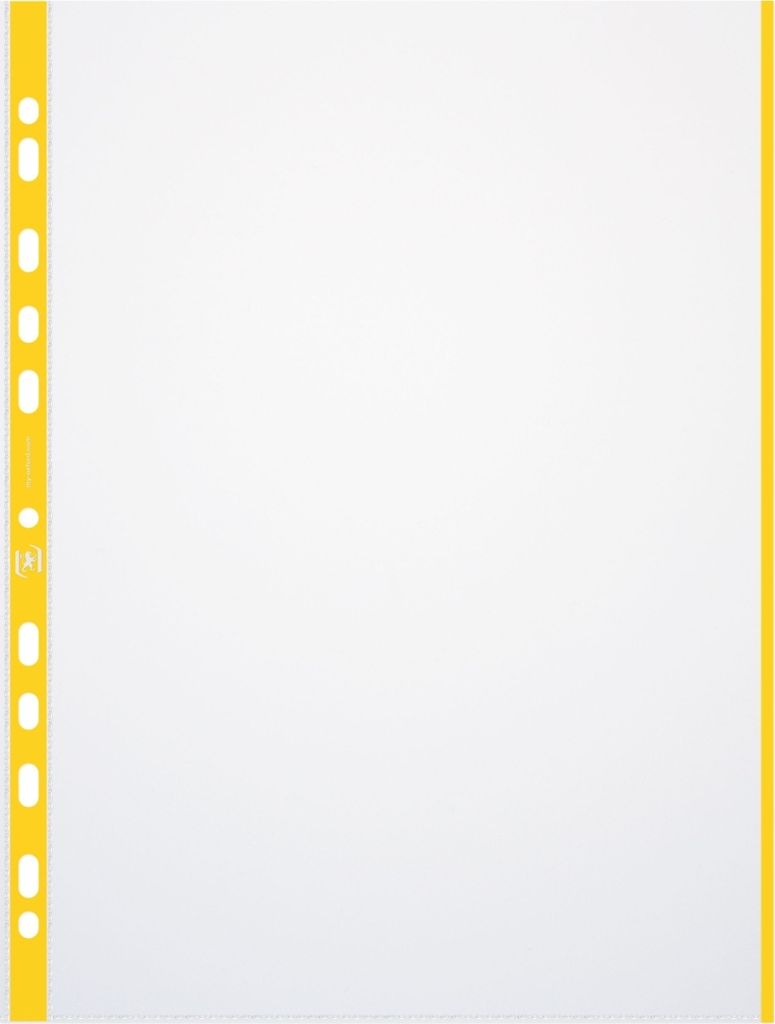Prospekthülle Spezialhüllen A4 90my glasklar gelb VE=10x10 Stück