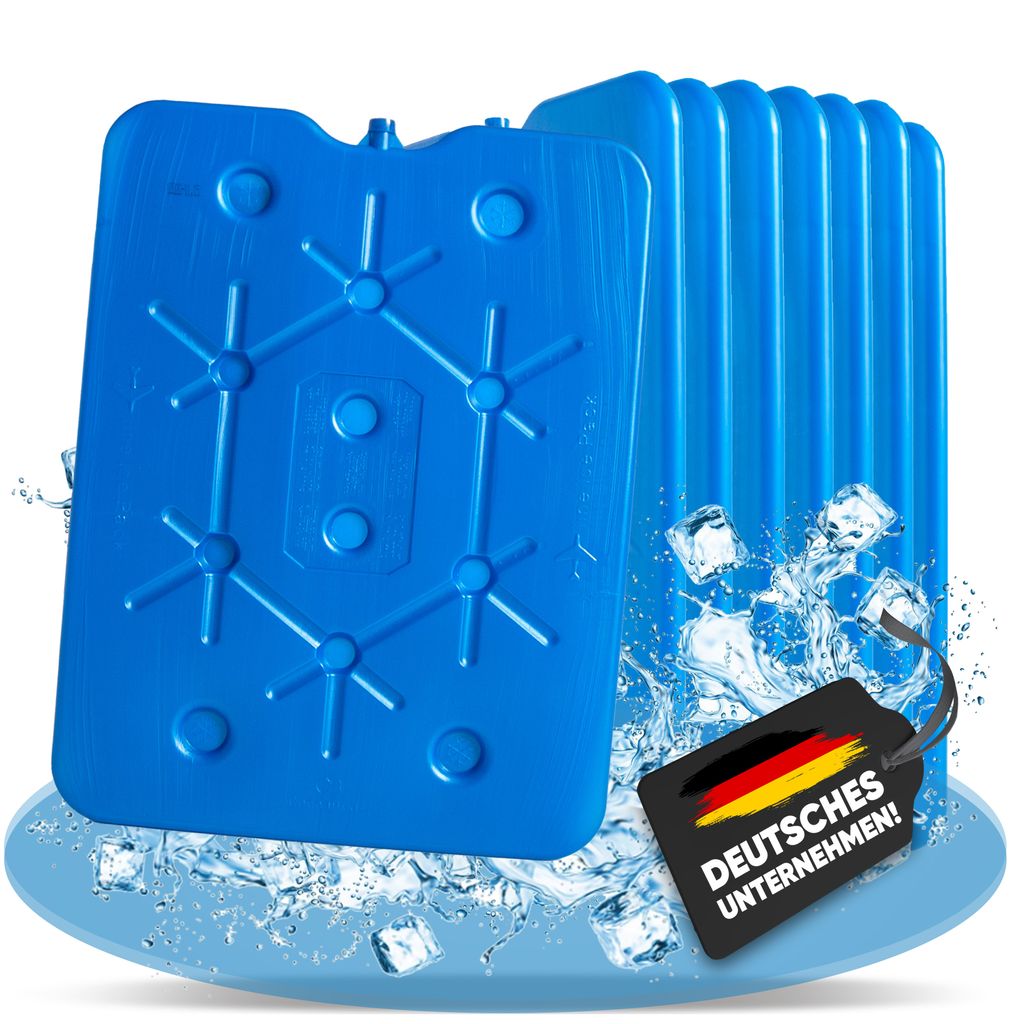 NEMT 8x flacher Kühlakku 800 ml Kühlakkus 25 x 32,5 x 1,5 cm Kühlelemente Kühltasche Kühlbox