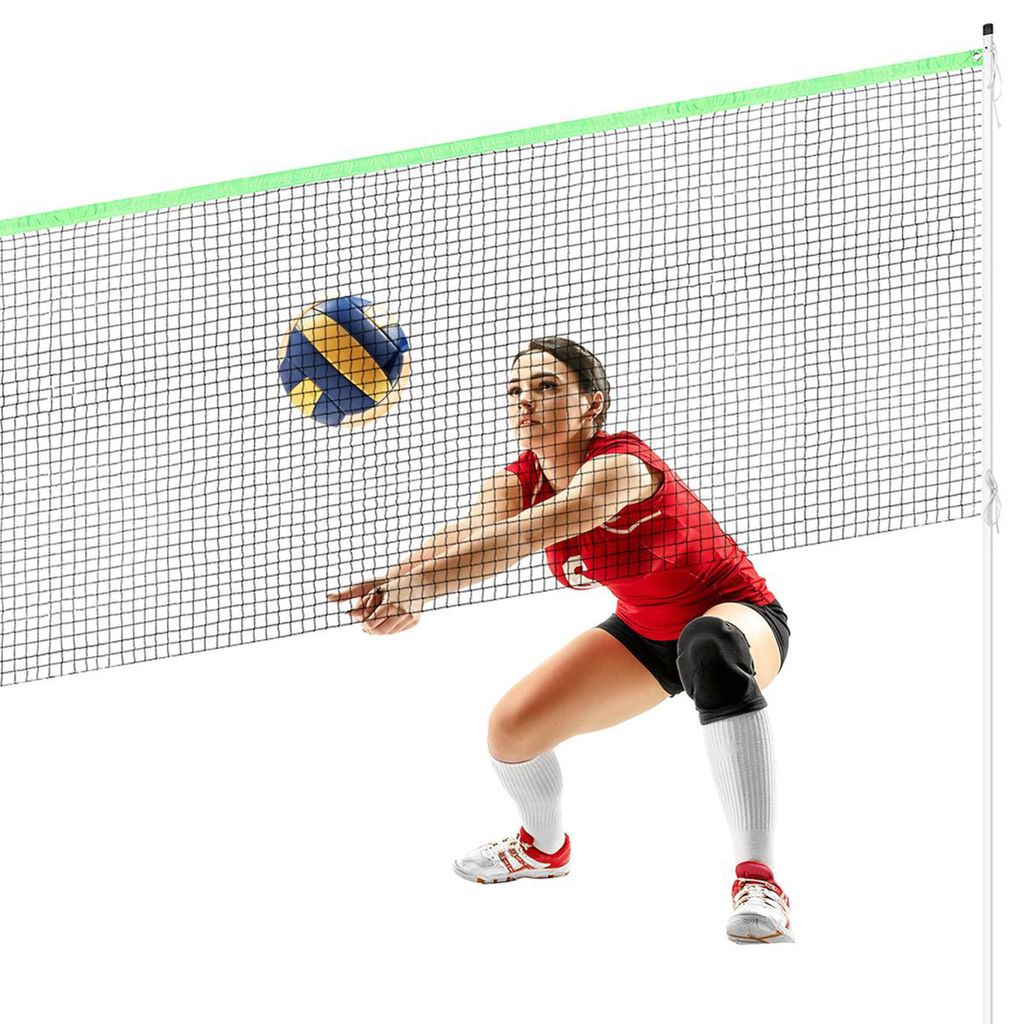 Volleyball- & Badminton-Set – Pfosten und Netz 609 x 220 cm – Für Garten und Freizeit