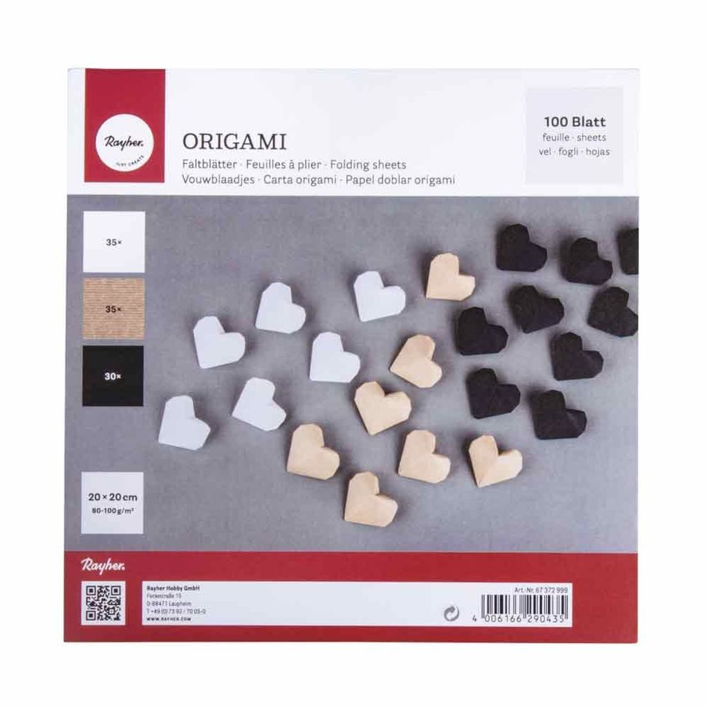 Origami-Faltbleche Farbe 20 x 20 cm