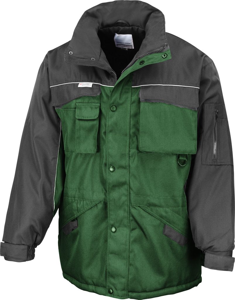 Result Herren Arbeitsjacke, wasserabweisend, winddicht BC932 (L) (Grün/Schwarz)