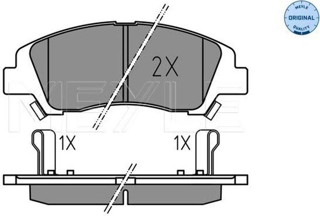 MEYLE 025 259 7617 Bremsbeläge Vorne für HYUNDAI i10 (IA) i10 III (AC3, AI3) i10 Cargo (BA, IA)