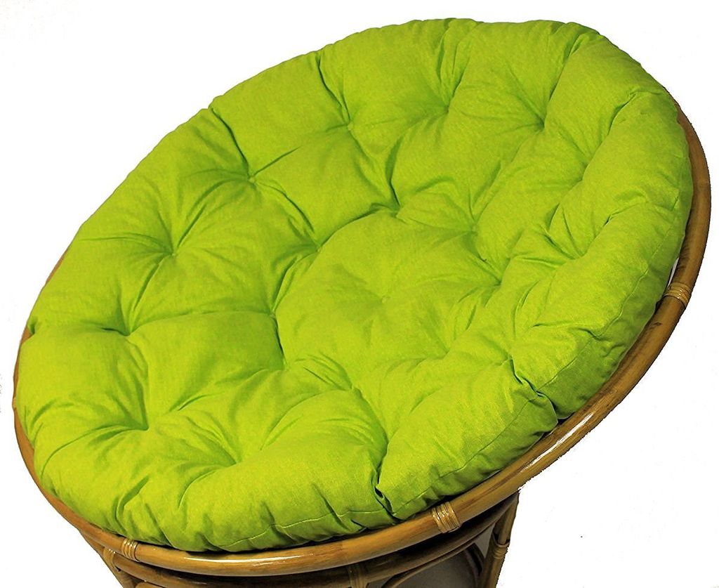 Polster für Papasansessel , Auflage , Ersatzpolster Papasan D 120 cm , Stoff Loneta hell grün