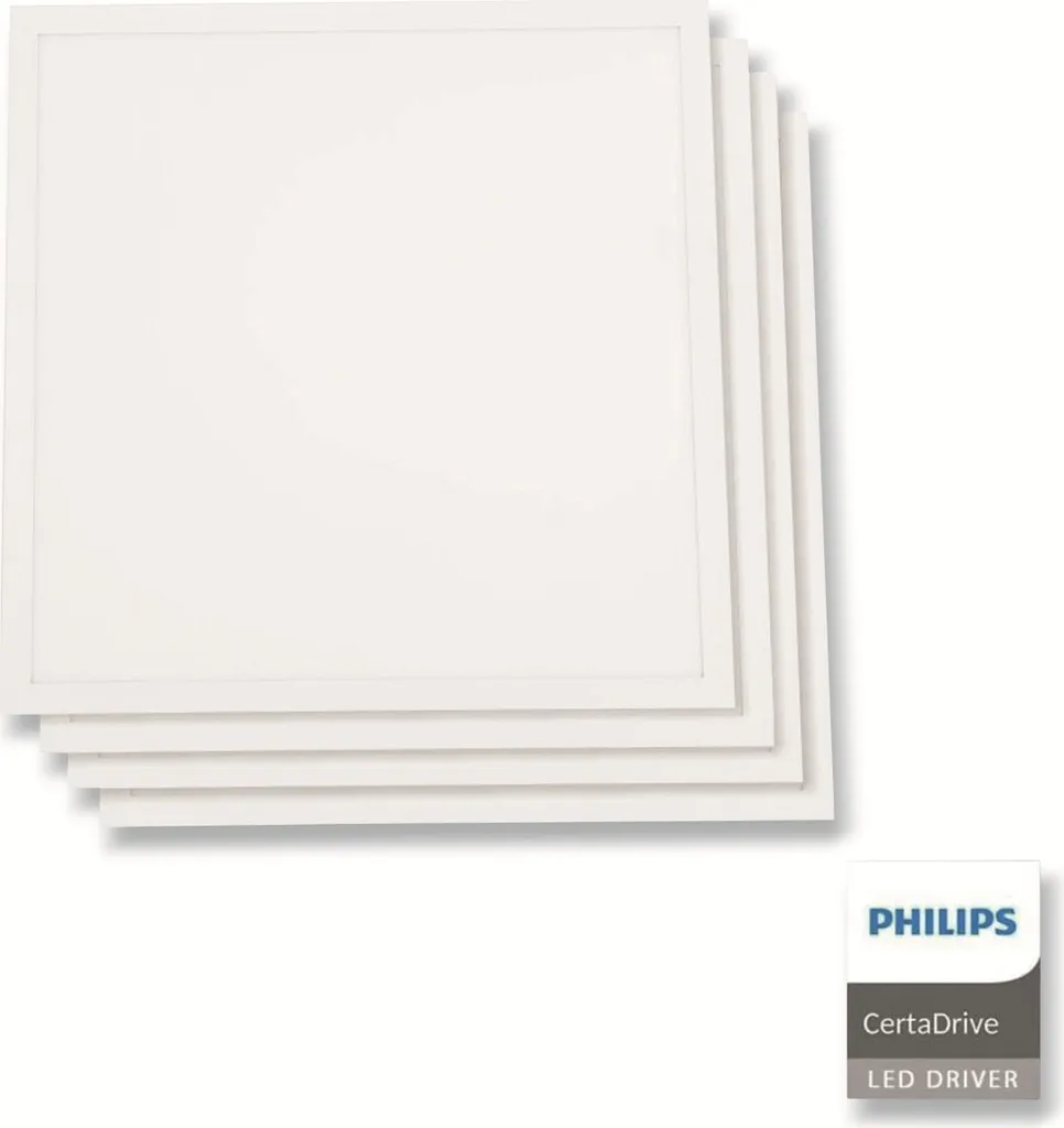Dalle LED 60x60 ENOVALITE 36W 4000K - Lot de 4 Panneaux Lumineux Blancs
