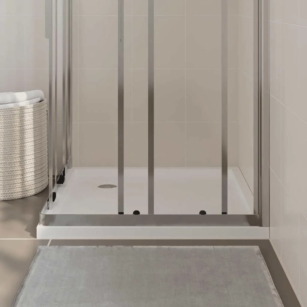 vidaXL Receveur de Douche Carré en ABS Blanc - Bac 80x80 cm Robuste