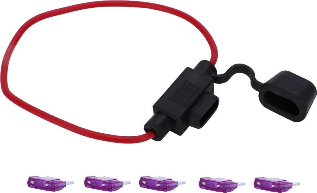 Kleine Größe 5pcs in Linie Sicherungshalter 5pcs ATC/ATO Blade Sicherung für Auto Boot RV (3A Blade Fuse)