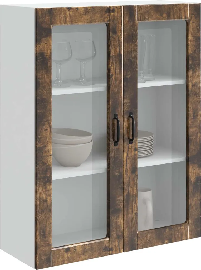 Armadietto Cucina Moderno Kalmar 80 cm | Rovere Affumicato Premium