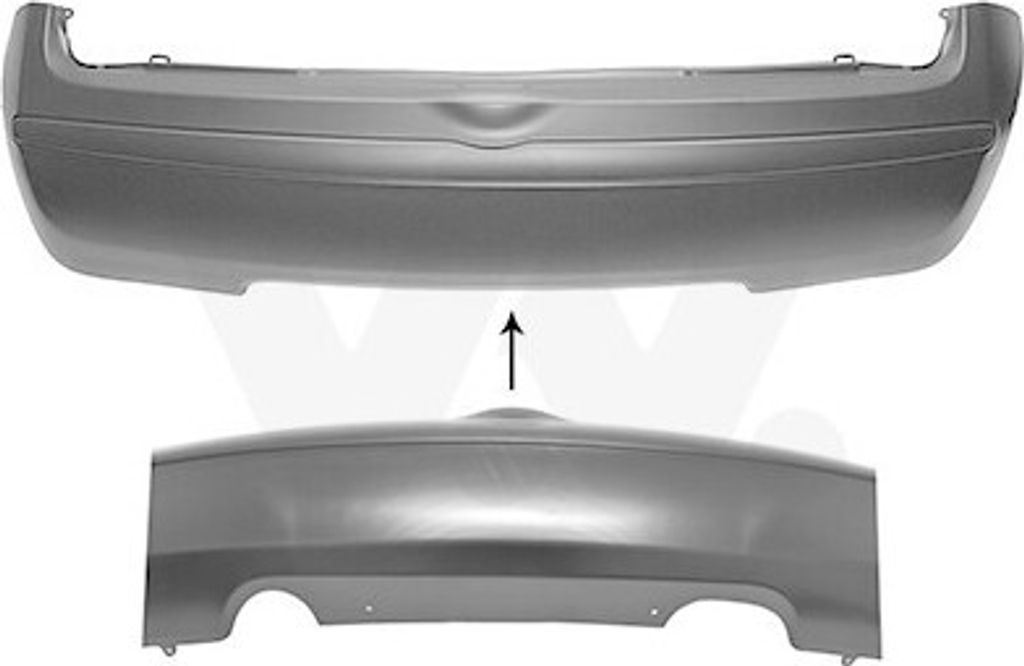 VAN WEZEL Heckstoßstange Stoßfänger Hinten für NISSAN MICRA III (K12)