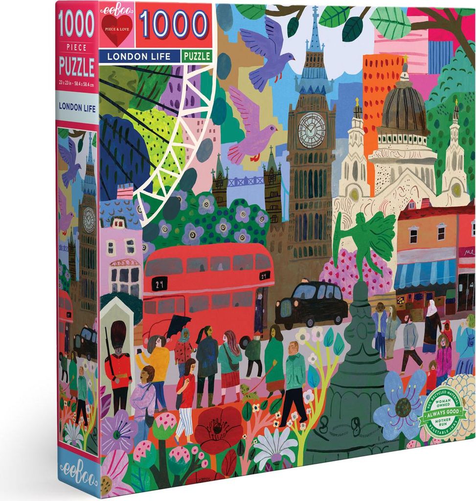 eeBoo Puzzle London Life 1000 Teile Kunst Erwachsene Puzzle