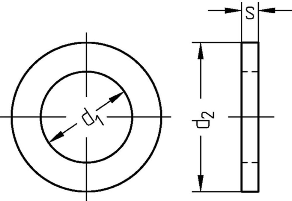 U-Scheiben DIN 1052 verzinkt 14,0x58x6,0 mm (50)