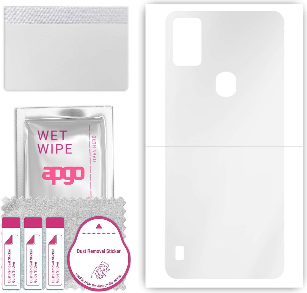 apgo Rückseite Schutzfolie, klar, kompatibel mit ZTE Optus X Tap, Hinten Hydrogel-Displayschutzfolie mit Positionierhilfe, kratzfest, einfache Mon...