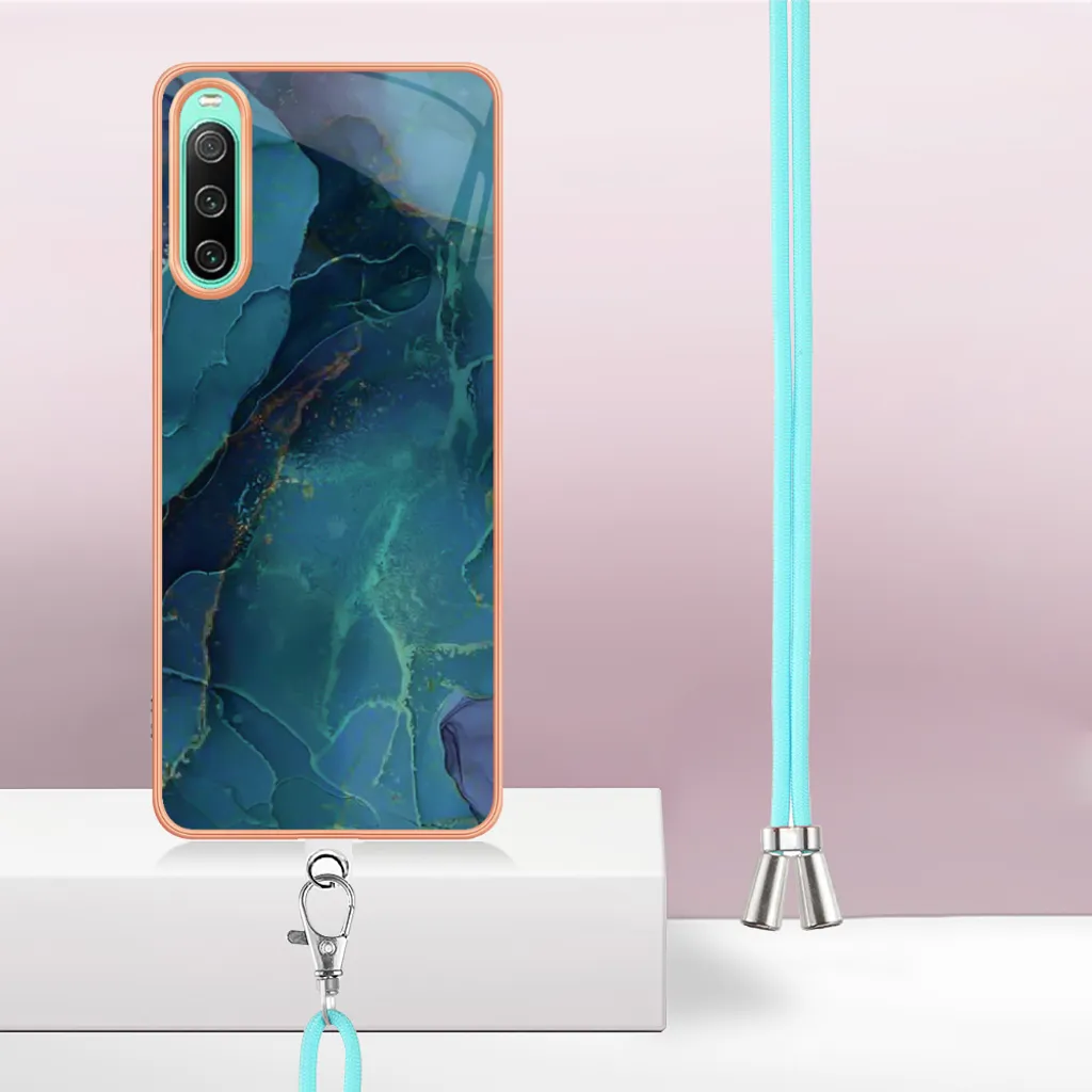 Moex Collana Porta Cellulare Per Sony Xperia 10 III – Custodia In Silicone Con Cinturino Regolabile Verde, Protezione 360° - 3