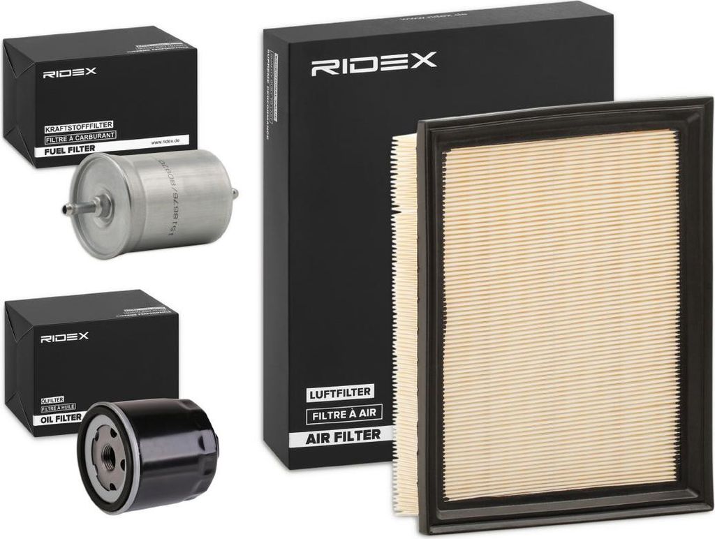 RIDEX Filterset Inspektionspaket Filtersatz für VW GOLF III (1H1) GOLF III Variant (1H5) Vento (1H2) für TOYOTA AYGO (WNB1, KGB1)