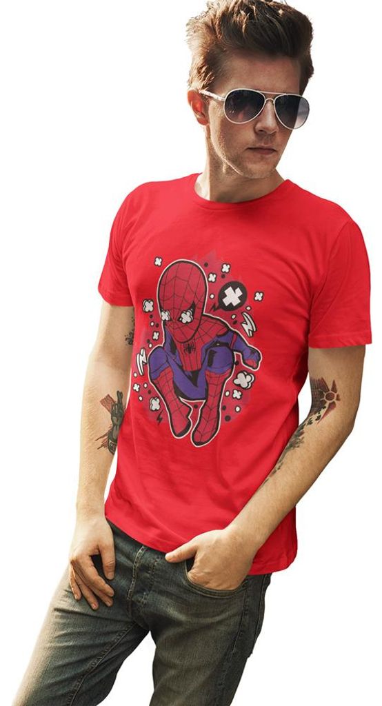 D&B Uni Polo PC00105 Spiderman Rot-Größe 4XL
