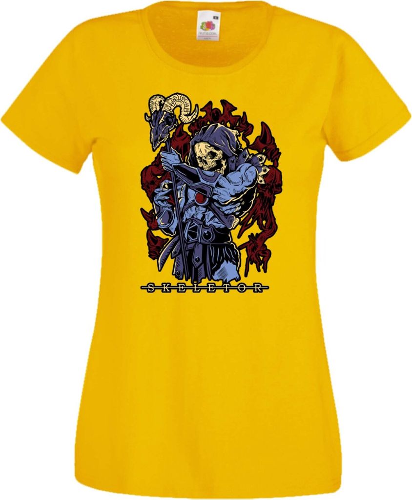 Damen T-Shirt Anime Manga Masters Of The Universe Skeletor Skeletor, Lady XS / Gelb