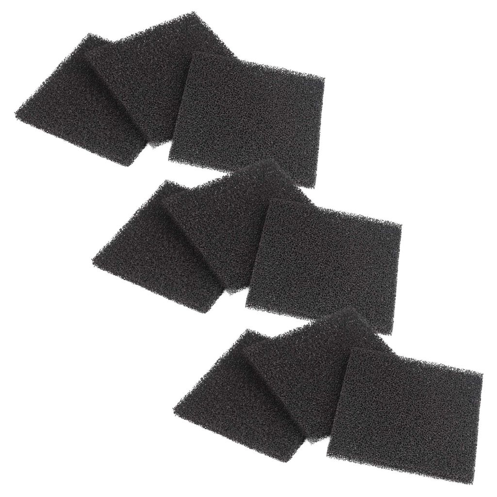 vhbw 9x Aktivkohlefilter kompatibel mit Toolcraft TO-6808344 Absauganlage, Filteranlage - Ersatzfilter 12,6 x 12,5 cm