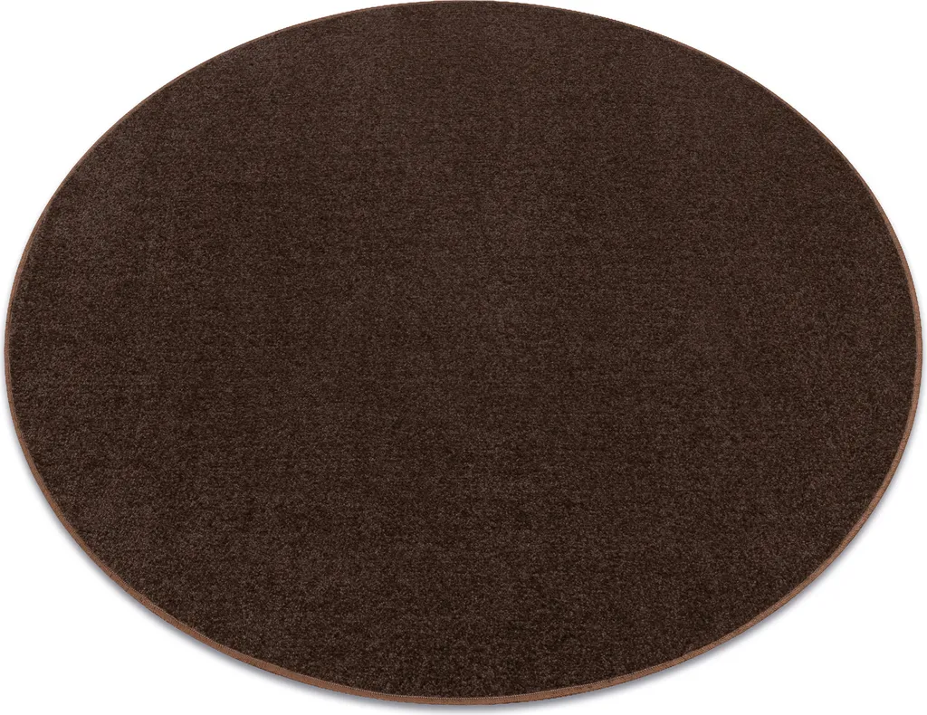 Tapis rond ETON brun 133 cm : créez un coin détente chaleureux et cosy