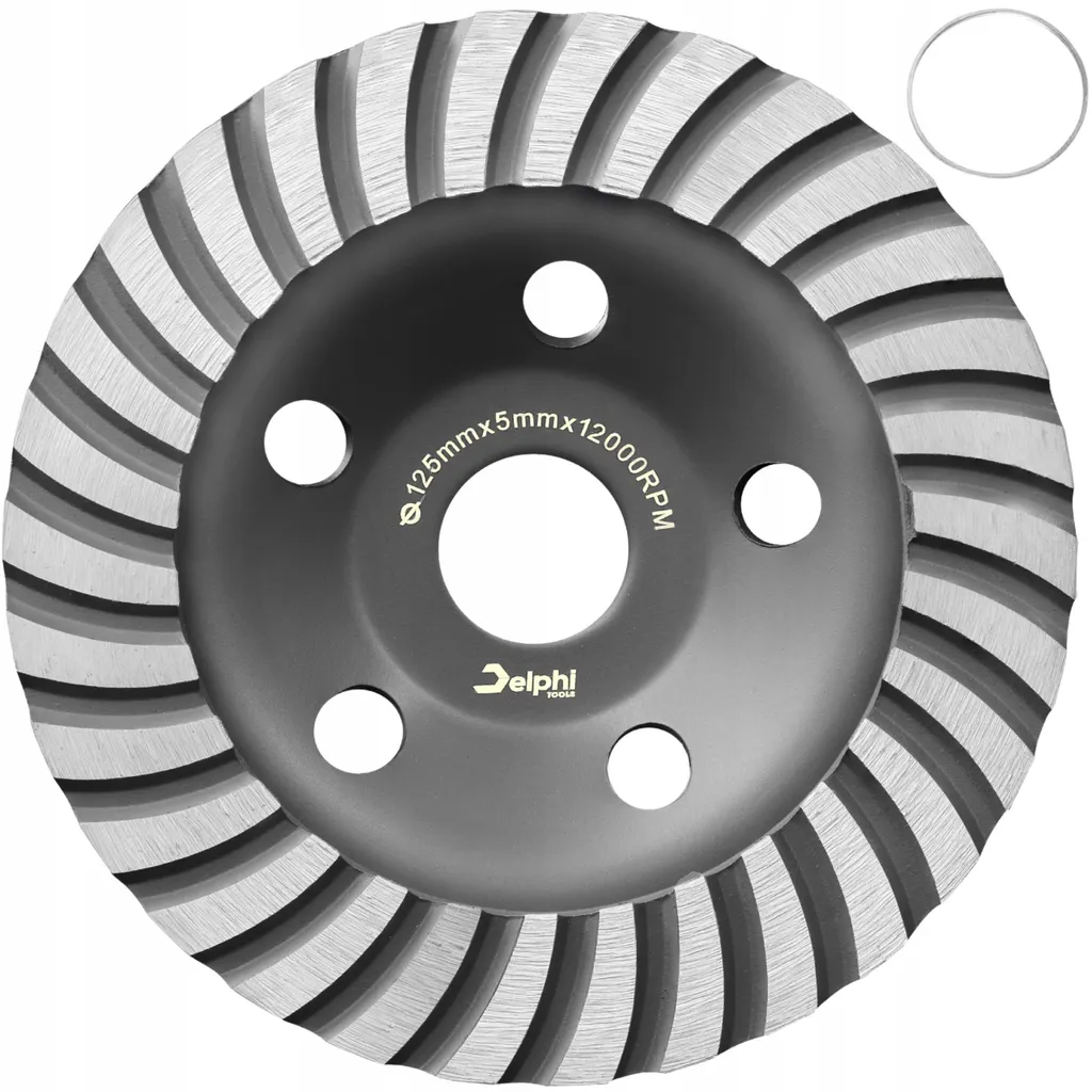Tazza Diamantata Professionale 125mm - Fresa per Levigatura Granito 5mm