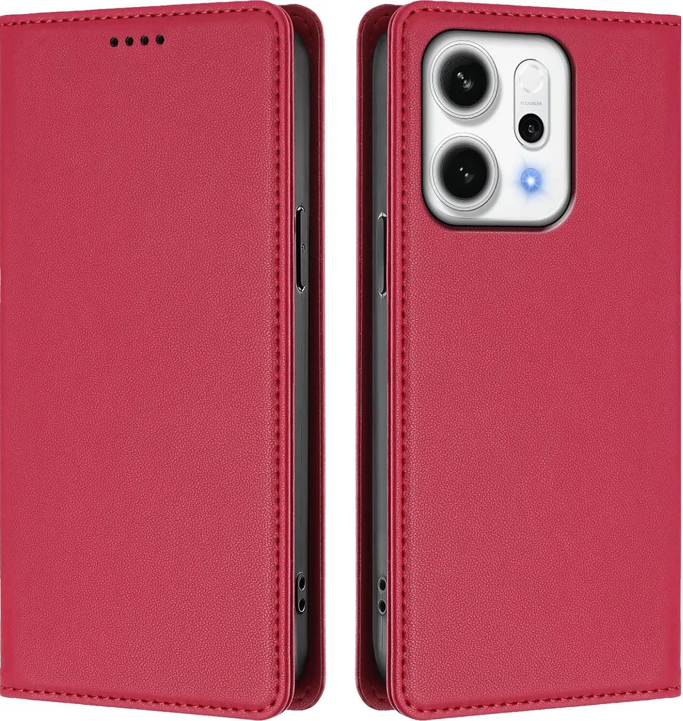 Custodia Pelle Rossa Oppo Reno14 / Reno14 F 5G | Flip Cover Magnetica