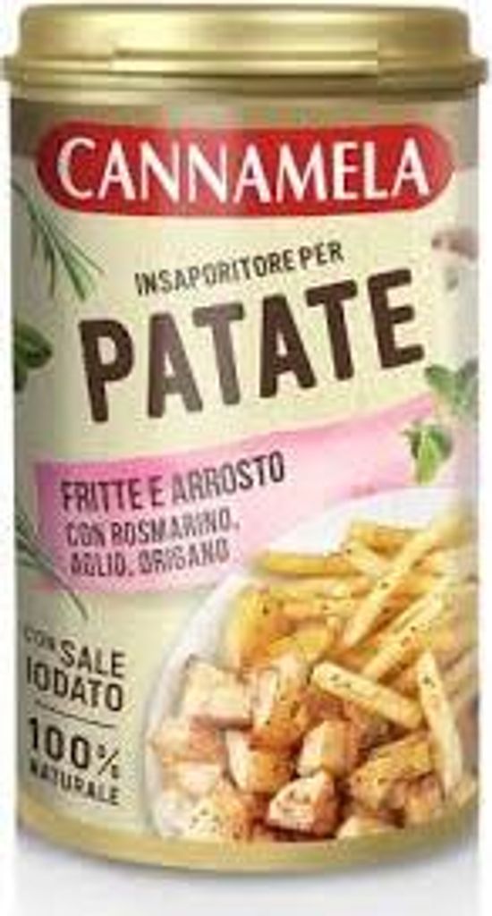 Cannamela Kartoffelgewürz 90g Insaporitore Patate - Italienisches Pommes Salz & Bratkartoffel Gewürz - Mit Rosmarin & Knoblauch - 100% Natürlich