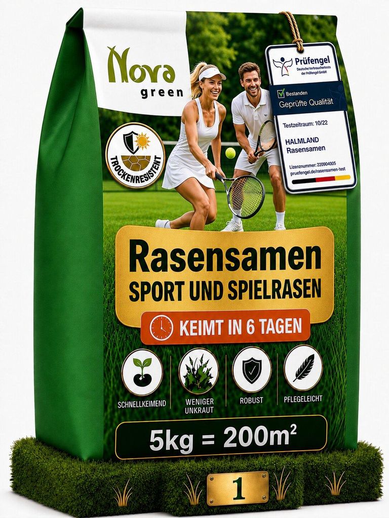 Premium Rasensamen 5kg schnellkeimend Sport und Spiel für Produktbild 