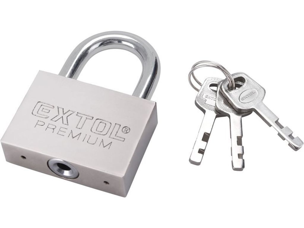 Visací zámek Extol Premium (8857403) kovový, 30mm