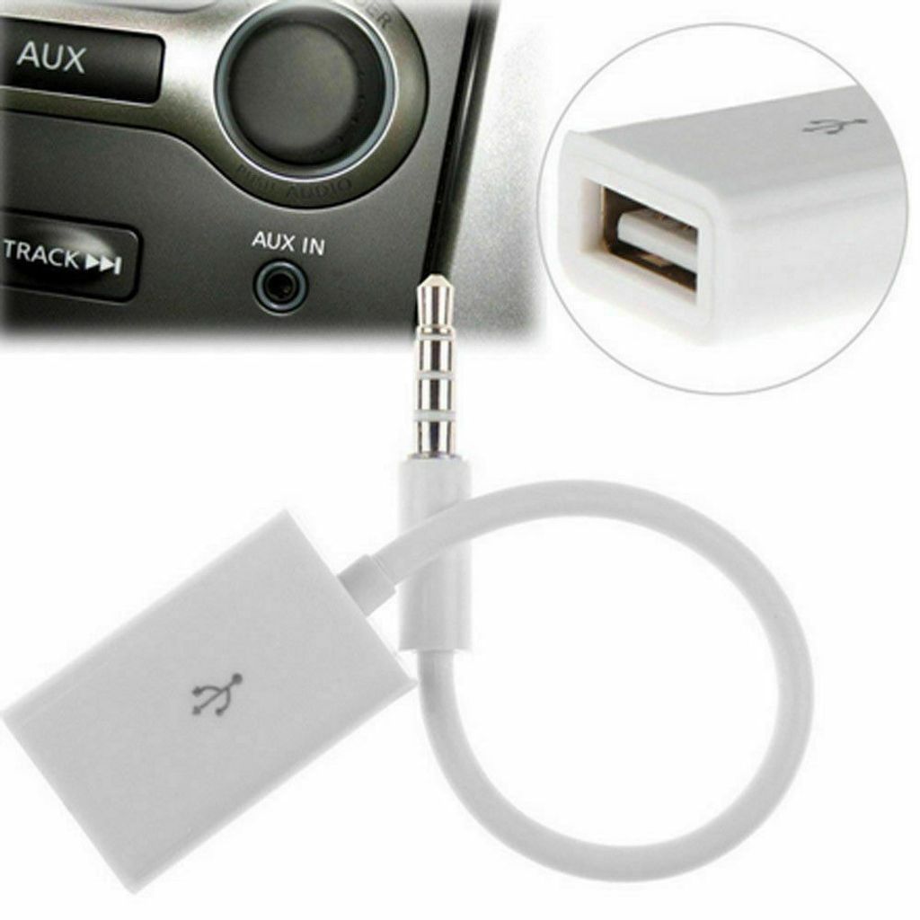 NEU Klinkenkabel 3.5mm Stereo-Audio Stecker Zum USB 2.0 Weiblich Adapter