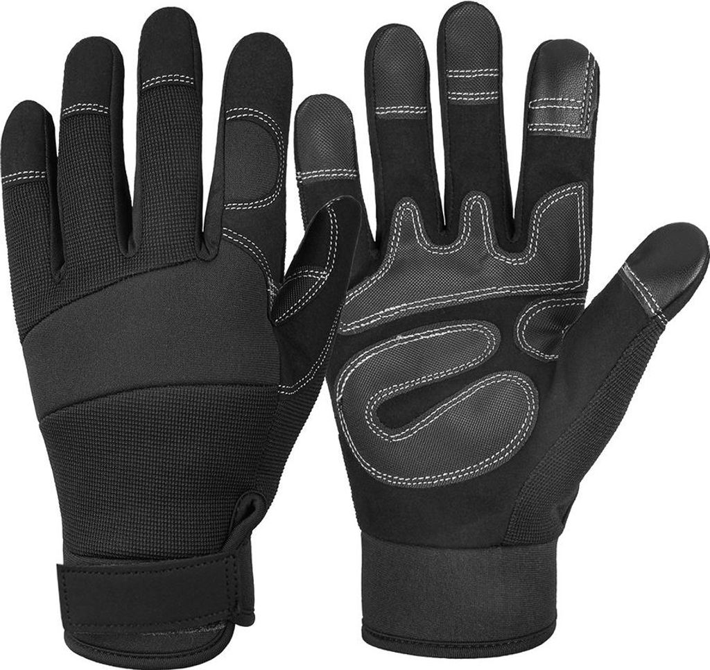 INF Touchscreen Anti-Rutsch Arbeitshandschuhe - Atmungsaktive Gartenhandschuhe L
