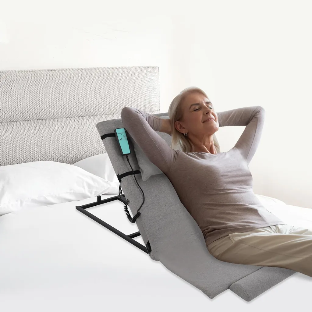Matelas électrique relevable gris avec dossier réglable pour lit médical - 5